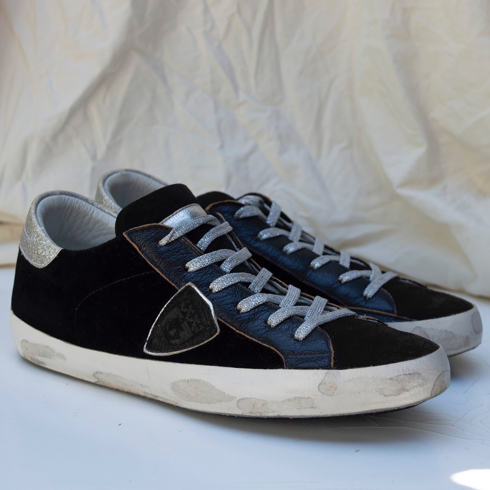 Philippe Model low top velvet / suede Sneaker